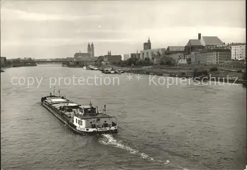 Magdeburg Elbe Frachter Kat. Magdeburg