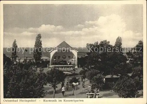 Heringsdorf Ostseebad Usedom Kurmusik im Konzertgarten Kat. Heringsdorf