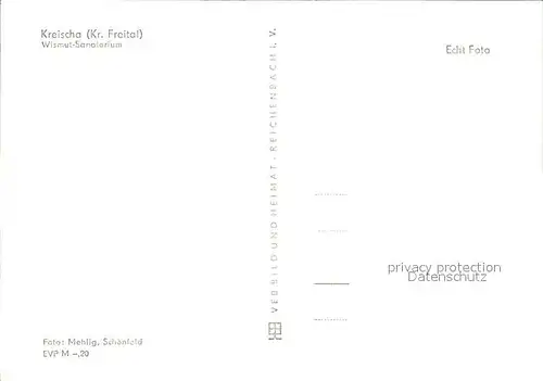 Kreischa Wismut Sanatorium Kat. Kreischa Dresden