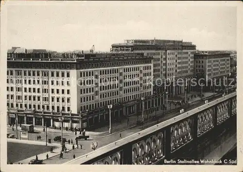 Berlin Stalinallee Wohnblock C Sued Kat. Berlin