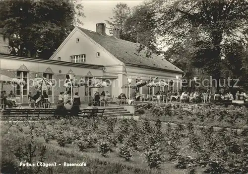 Putbus Ruegen Rosencafe Terrasse Kat. Putbus