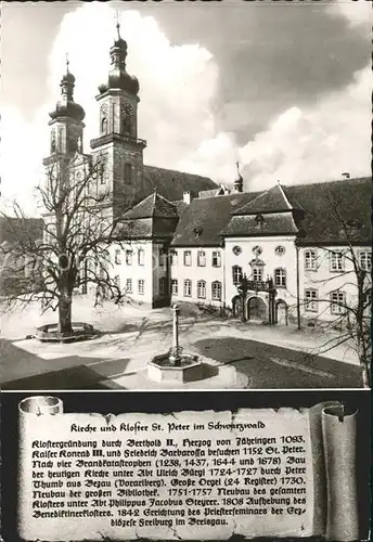 St Peter Schwarzwald Kirche und Kloster St Peter Kat. St. Peter