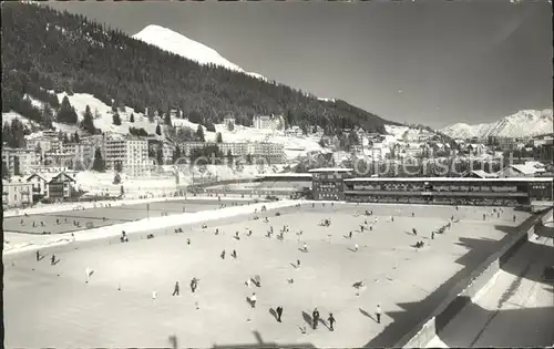 Davos GR Eisstadion mit neuer Kunsteisbahn Kat. Davos