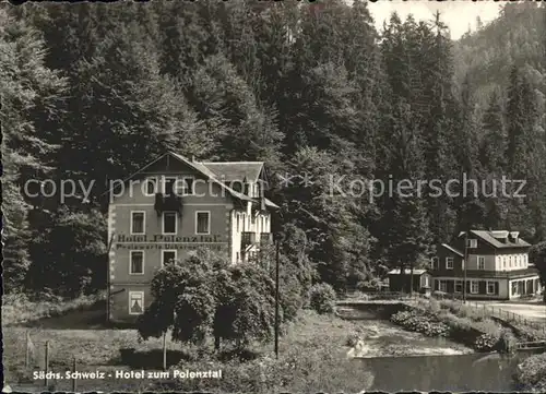 Hohnstein Saechsische Schweiz Hotel zum Polenztal Kat. Hohnstein