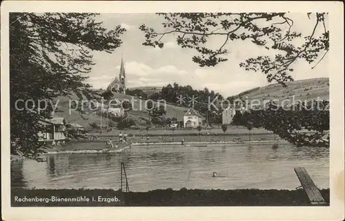 Rechenberg Bienenmuehle Osterzgebirge Panorama Kirche Kat. Rechenberg Bienenmuehle