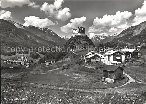 Tarasp mit Schloss Tarasp Kat. Tarasp