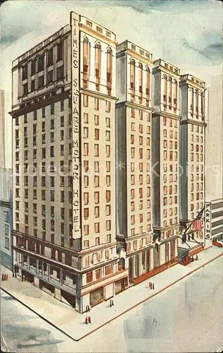 New York City Times Square Motor Hotel Illustration / New York /