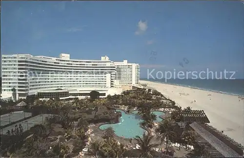 Miami Beach Fontainebleau Hilton Hotel Beach Atlantic Ocean Kat. Miami Beach