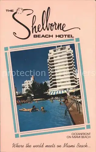 Miami Beach Shelborne Beach Hotel Swimming Pool Kat. Miami Beach