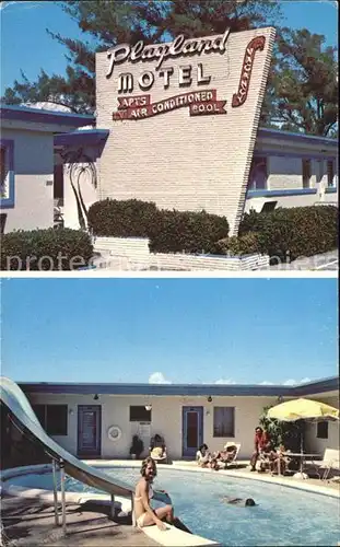 Hollywood Florida Playland Motel Swimming Pool Kat. Hollywood