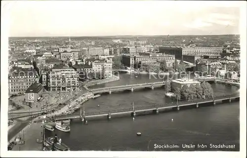 Stockholm Utsikt fran Stadshuset Kat. Stockholm