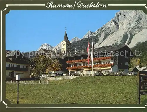 Ramsau Dachstein Steiermark Ferienort Hotel Kirche Dachsteinsuedwaende Kat. Ramsau am Dachstein