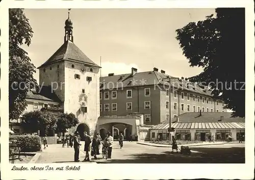 Laufen Salzach Oberes Tor mit Schloss Kat. Laufen