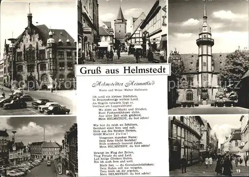 Helmstedt Helmstedter Heimatlied Teilansichten Turm Kat. Helmstedt