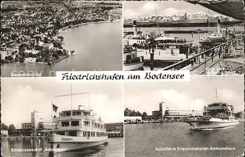 Friedrichshafen Bodensee Autofaehre Friedrichshafen  Romanshorn Bodenseeschiff Schwaben Kat. Friedrichshafen