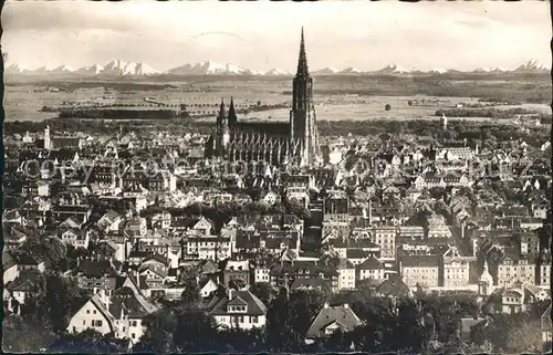 Ulm Donau Blick auf Ulm mit Dom Kat. Ulm