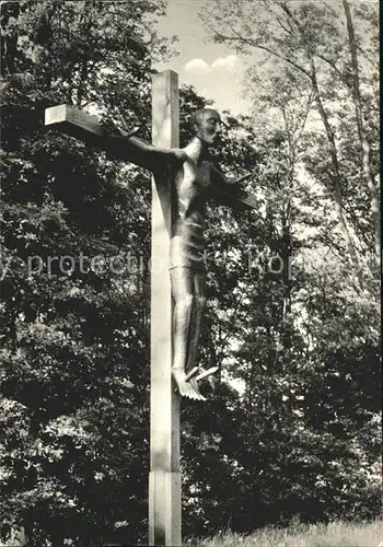 Roxel Kruzifixus in Kupfer an der Autobahnkapelle Roxel Kat. Muenster