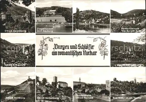 Heidelberg Neckar Burgen Schloesser am Neckar Kat. Heidelberg