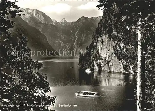 Koenigsee Berchtesgaden Schoenfeldspitze Sankt Bartholomae Kat. Berchtesgaden