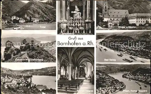 Kamp Bornhofen Total Kirche Kloster Liebenstein Sterrenberg Bad Salzig Kamp Kirche Inneres Filsen Kamp Boppard Kat. Kamp Bornhofen