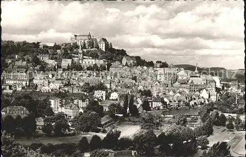 Marburg Lahn Panorama mit Burg Kat. Marburg