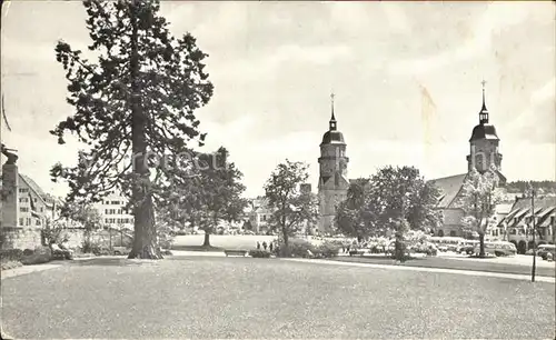 Freudenstadt Marktplatz mit Stadtkirche Kat. Freudenstadt