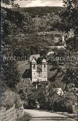 Wiesensteig Dorfpartie Kirche Kat. Wiesensteig