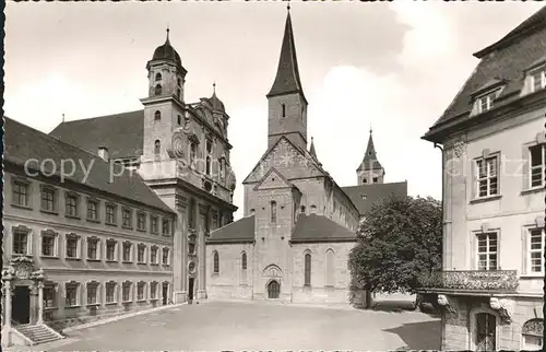 Ellwangen Jagst Gymnasium Ev Kirche und Stiftskirche Kat. Ellwangen (Jagst)