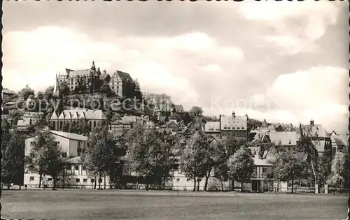 Marburg Lahn Landgrafenschloss Marienkirche Rathaus Universitaet Kat. Marburg