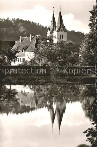 Murrhardt Stadtkirche mit Feuersee Kat. Murrhardt