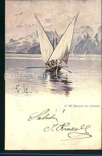 Lac Leman Genfersee Barque du Leman / Genf /Bz. Geneve City