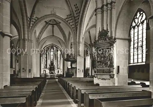 Lemgo Inneres der gotischen Nikolaikirche Kat. Lemgo