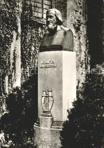 Corvey Grabmal des Dichters Hoffmann von Fallersleben Kat. Hoexter