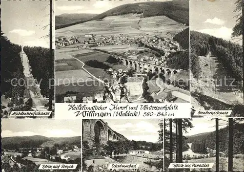 Willingen Sauerland Muehlenkopfschanze Viadukt Orenbergschanze Stryck Schwimmbad Paradies Kat. Willingen (Upland)