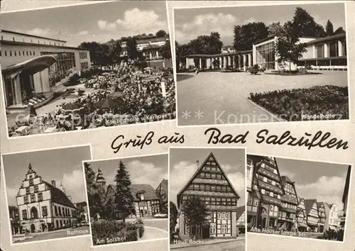 Bad Salzuflen Konzerthalle Kurhaus Wandelhalle Rathaus Salzhof Haus Backs Alte Haeuser Langestr Kat. Bad Salzuflen