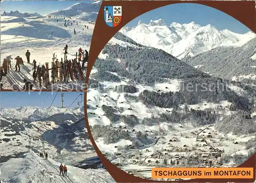 Tschagguns Vorarlberg Skikurs Skilift Totalansicht Kat. Tschagguns