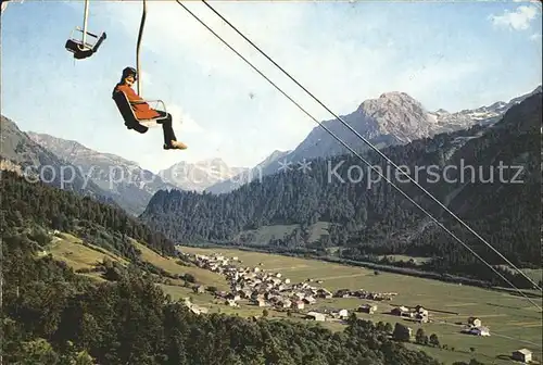 Schoppernau Vorarlberg Bregenzerwald Diedamskopflift mit Mohnenfluh Kat. Schoppernau