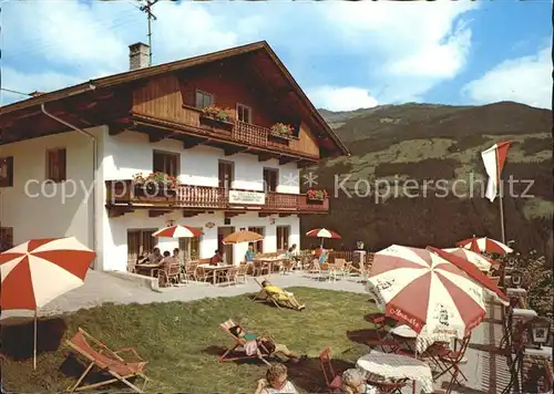 Zell Ziller Tirol Gasthaus Pension Zur schoensten Aussicht Kloepflstaudach Kat. Zell am Ziller