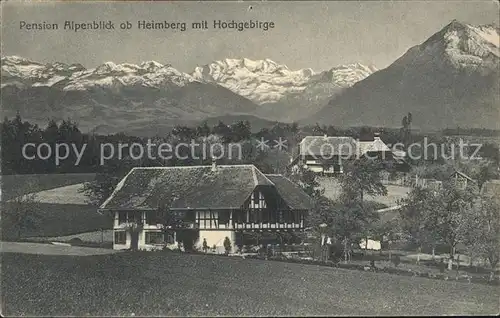 Heimberg Thun Pension Alpenblick Hochgebirge / Heimberg /Bz. Thun