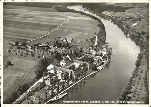 St Katharinenthal Fliegeraufnahme Kranken und Greisen / Zuerich /Bz. Zuerich City