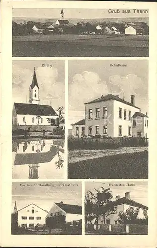 Thann Bechhofen Schulhaus Kirche  / Bechhofen /Ansbach LKR