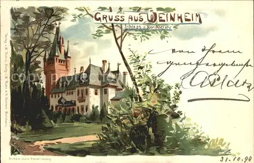 Weinheim Bergstrasse Schloss / Weinheim /Heidelberg Stadtkreis