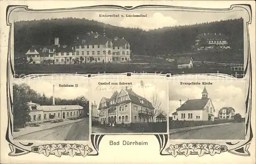 Bad Duerrheim Badehaus II Gasthof zum Schwert Evangelische Kirche / Bad Duerrheim /Schwarzwald-Baar-Kreis LKR