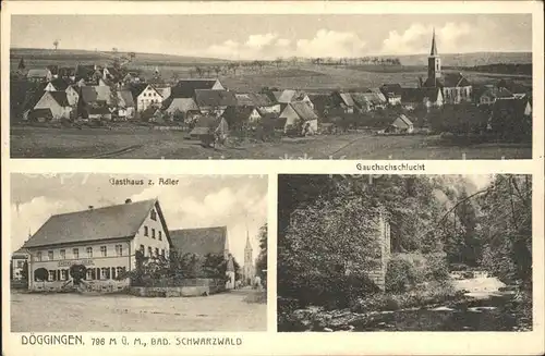 Doeggingen Gauchachschlucht Gasthaus zum Adler / Braeunlingen /Schwarzwald-Baar-Kreis LKR