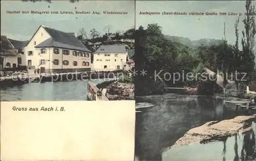 Aach Hegau Aachquelle Gasthof Metzgerei zum Loewen / Aach /Konstanz LKR