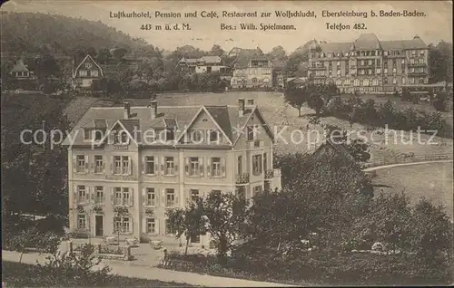 Ebersteinburg Luftkurhotel Pension CafÃ© Restaurant zur Wolfschlucht / Baden-Baden /Baden-Baden Stadtkreis