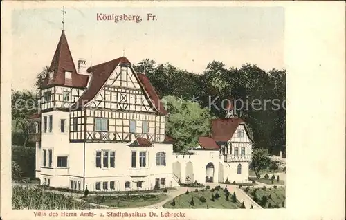 Koenigsberg Bayern Villa Doktor Lehrecke / Koenigsberg i.Bay. /Hassberge LKR