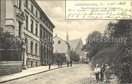 Luedenscheid Sauerfelderstrasse Reichsbank / Luedenscheid /Maerkischer Kreis LKR