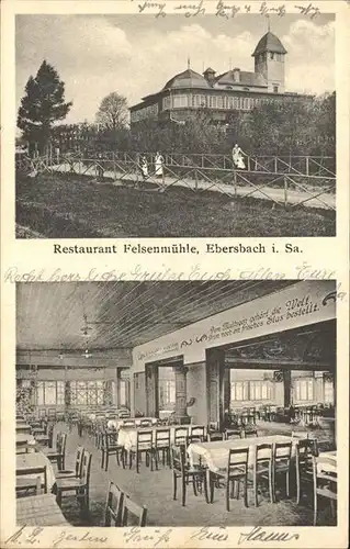 Ebersbach Sachsen Restaurant Felsenmuehle Gastraum und Aussenansicht / Ebersbach Sachsen /Goerlitz LKR