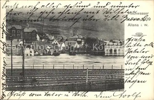Altena Lenne Hochwasser im Februar 1909 / Altena /Maerkischer Kreis LKR